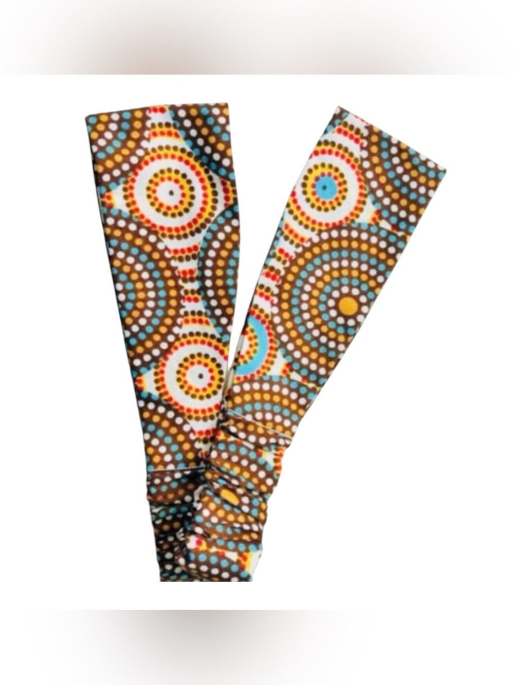 Headband African Fabric Cotton Ethnic Elastic Back Gold Turquoise Red Yellow